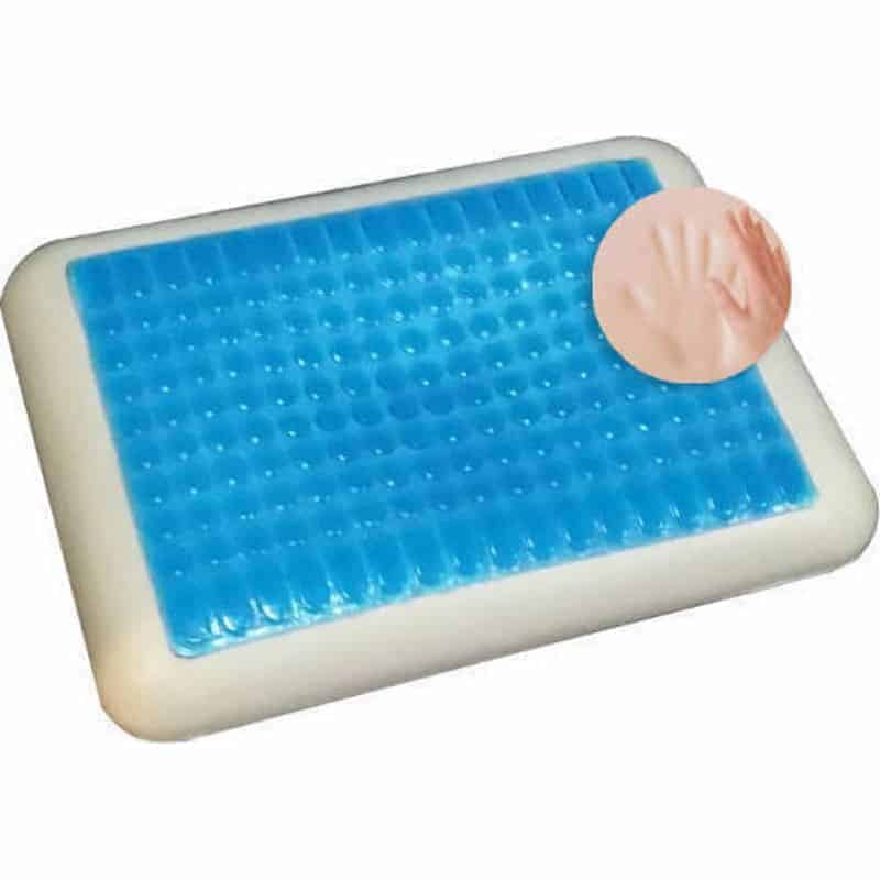 Κλασικό μαξιλάρι ύπνου memory foam cool gel μπλε και άσπρο