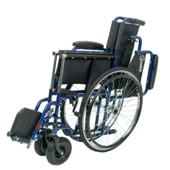Αναπηρικό Αμαξίδιο Gemini Blue 24″ Πτυσσόμενο Ατσάλινο 125kg 0811600_allcare