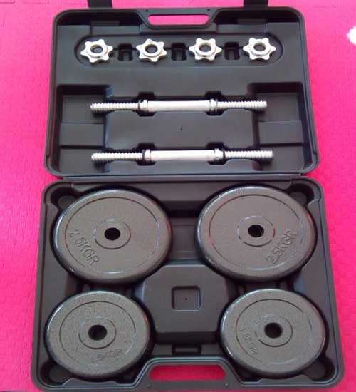 VIKING Dumbbell Set 20 kg in a suitcase (074)