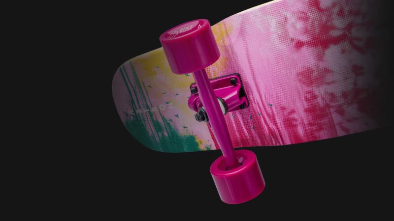DANCEBOARD/SKATEBOARD WILD ROSE 45.5" by Aztron®