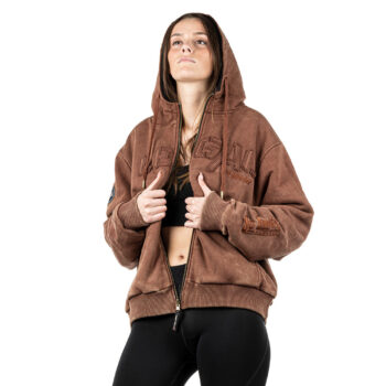 Legal Power Heavy Devils Hoodie "Stonewashed" 4016.2-899/760  Chocklate Brown  Large - Large - Image 4