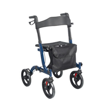 Allcare Περιπατητήρας Rollator “INDIGO” Π.Λ.Τ. χωρίς ΦΠΑ 310,00 € Τιμή Χονδρικής χωρίς ΦΠΑ 179,80 € SKU: 0805411 Κατηγορίες Βαδιστικά Είδη Rollator Brand: MOBIAK 2 Έτη εγγύησης Μέγιστο Βάρος 136 kg min 1 plus Διαθέσιμο Χρήσιμες Πληροφορίες: ΚΩΔΙΚΟΣ GTIN-14 05213016040679 ΚΩΔ ΕΆΝ 13 5213016040679 Χαρακτηριστικά Παλέτα/Τεμάχια Κιβωτίου Περιγραφή Το INDIGO είναι υψηλής ποιότητας Rollator για εξωτερική και εσωτερική χρήση, σχεδιασμένο για να προσφέρει στήριξη και ασφάλεια κατά την βάδιση. Διαθέτει μεγάλους τροχούς για βέλτιστη άνεση στην ώθηση, καθώς οι μεγάλοι τροχοί αυξάνουν την απόδοση σε εξωτερικούς χώρους. Ιδανικό για άτομα που μπορούν να κινούνται αυτόνομα εκτός σπιτιού και να συμμετέχουν σε καθημερινές δραστηριότητες με ασφάλεια. Διαθέτει ειδικά σχεδιασμένη τσάντα για τη μεταφορά αντικειμένων και θήκη μπαστουνιού. Χαρακτηριστικά ΣΚΕΛΕΤΟΣ Αλουμινίου / Πτυσσόμενος για εύκολη αποθήκευση ΧΡΩΜΑ Μπλέ ΧΕΙΡΟΛΑΒΕΣ Ρυθμιζόμενες καθ’ ύψος, σε 6 θέσεις ΦΡΕΝΑ ΣΥΝΟΔΟΥ Φρένα ασφαλείας στις χειρολαβές με δυνατότητα κλειδώματος ΠΙΣΩ ΤΡΟΧΟΙ 9” Συμπαγείς ΜΠΡΟΣΤΑ ΤΡΟΧΟΙ 9” Συμπαγείς ΚΑΘΙΣΜΑ ΧΡΗΣΤΗ Ναι ΘΗΚΗ ΜΠΑΣΤΟΥΝΙΟΥ Ναι ΜΕ ΤΣΑΝΤΑ ΜΕΤΑΦΟΡΑΣ Ναι ΑΝΑΡΤΗΣH Όχι ΜΕΓΙΣΤΟ ΦΟΡΤΙΟ 136 Kg ΜΕΓΙΣΤΟ ΦΟΡΤΙΟ ΤΣΑΝΤΑΣ 5 Kg 0805411 ALLCARE