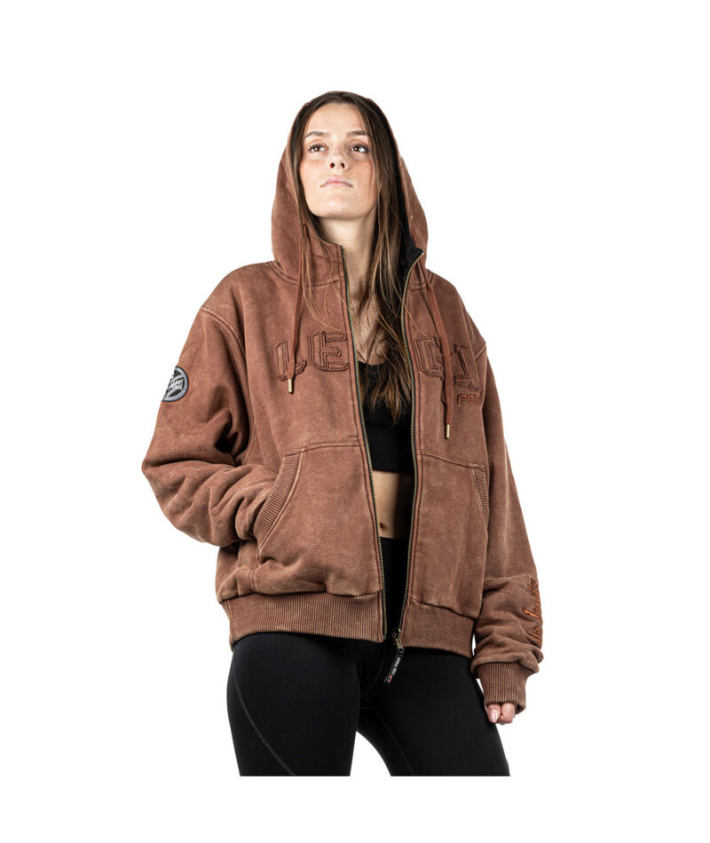 Legal Power Heavy Devils Hoodie "Stonewashed" 4016.2-899/760 Chocklate Brown Large - Large