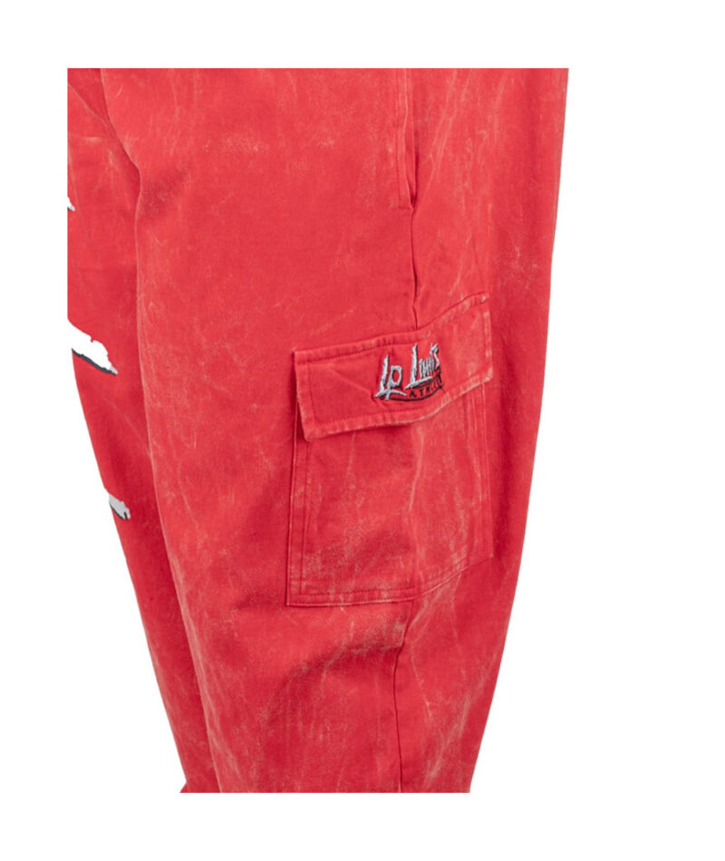 Legal Power Cargo Body Pants Stone Wash "Heavy Jersey" 6204-834 Red - Small